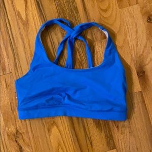 Blue energy bra lululemon